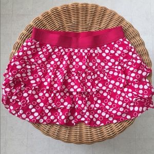 Polka dot ruffle skirt